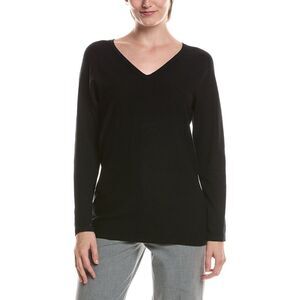 Picadilly Womens  Button Back V-Neck Sweater, Black